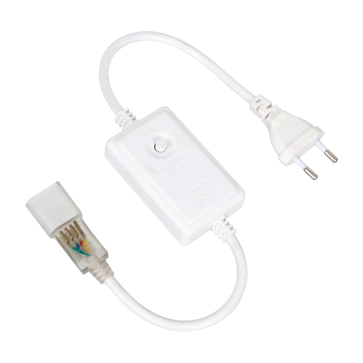GLOBOSTAR® NEOVALE-B 70624 Dimmer / Controller 2A 460W AC 220-240V σε DC 220-240V για έως 100 Μέτρα Neon Flex LED Αδιάβροχο IP44 - Λευκό - Μ44 x Π5 x Υ2.7cm - 2 Χρόνια Εγγύηση