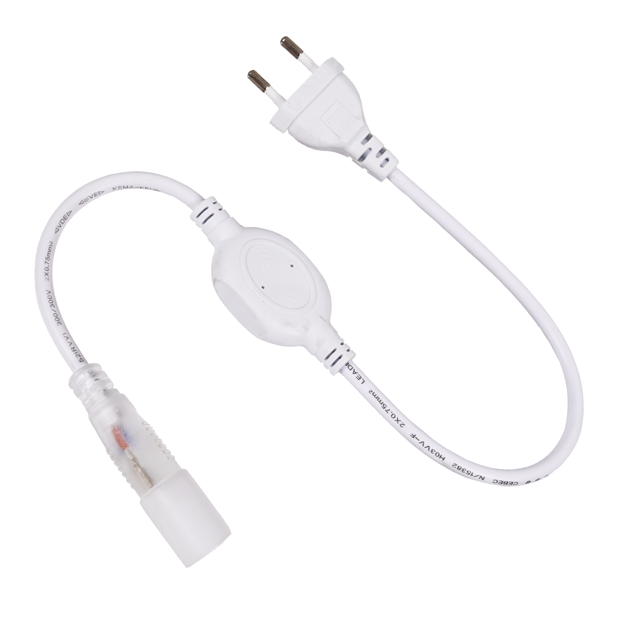 GLOBOSTAR® NEOTUBE-A 70632 Μεταλλάκτης Τροφοδοσίας 6A 1380W AC 220-240V σε DC 220-240V για έως 100 Μέτρα Neon Flex LED Αδιάβροχο IP65 - Λευκό - Μ53 x Π3.5 x Υ1.5cm - 2 Χρόνια Εγγύηση