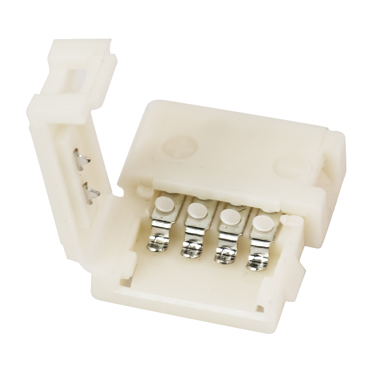 GLOBOSTAR® STRIPCON 70712 Ταχυσύνδεσμος για Ταινία LED RGB 10mm σε 10mm IP20 - Λευκό - Μ1.6 x Π1.5 x Υ0.5cm