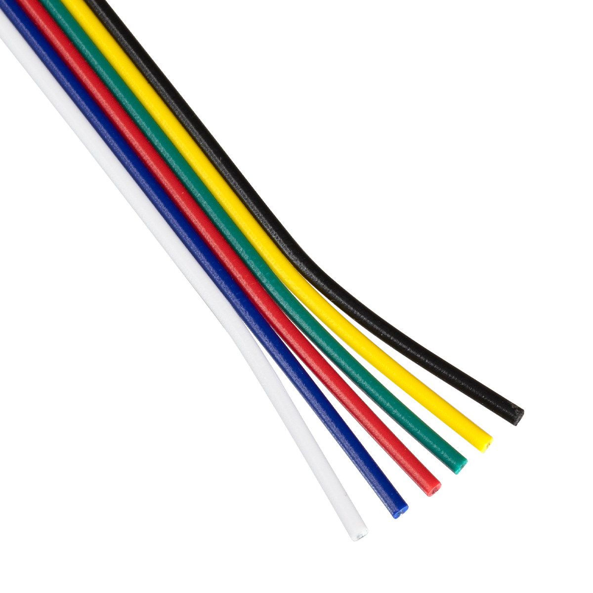 GLOBOSTAR® COLORCABLE 70738 Εύκαμπτο Πλακέ Καλώδιο 6 x 0.25mm² για Ταινία LED RGBW+WW IP20 - Πολύχρωμο - Μ100 x Π1.2 x Υ0.1cm