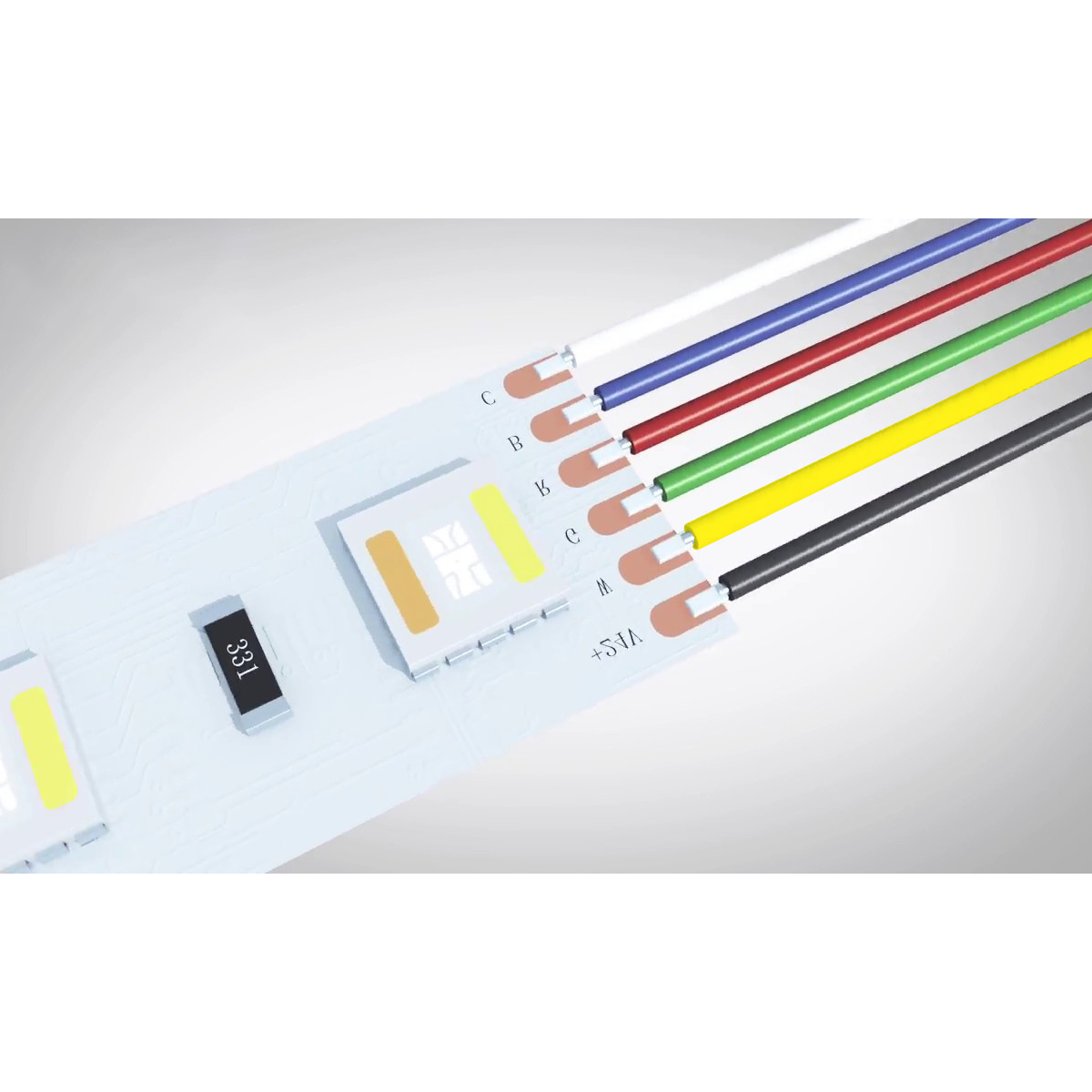 GLOBOSTAR® COLORCABLE 70738 Εύκαμπτο Πλακέ Καλώδιο 6 x 0.25mm² για Ταινία LED RGBW+WW IP20 - Πολύχρωμο - Μ100 x Π1.2 x Υ0.1cm