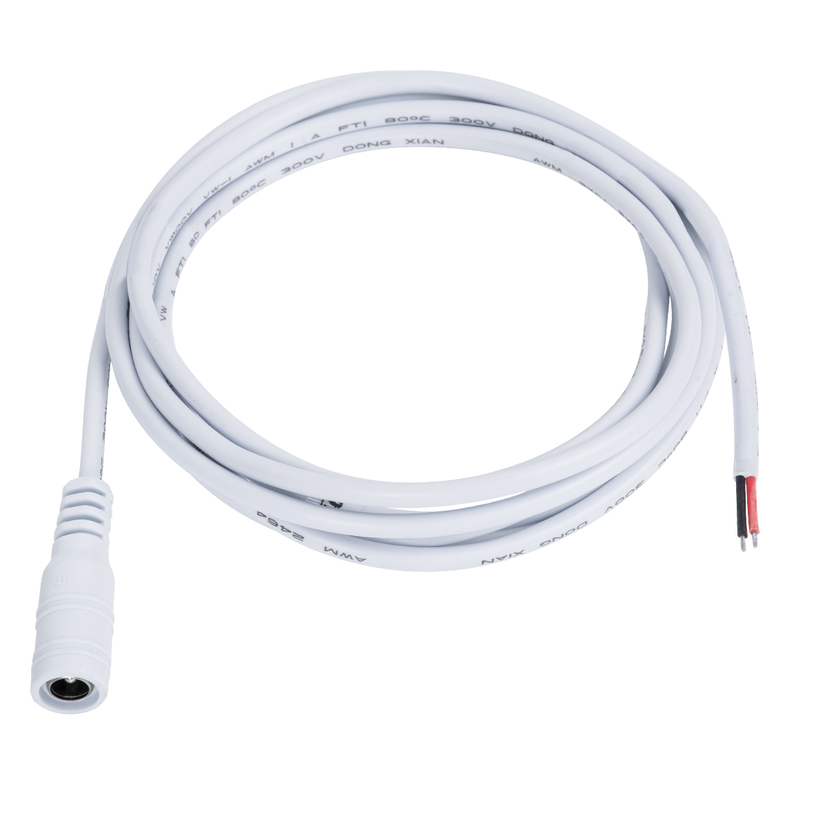 GLOBOSTAR® STRIPDC 70746 Ταχυσύνδεσμος DC Jack 5.5x2.1mm Θηλυκός IP20 - Λευκό - Μ200 x Π2.1 x Υ2.1cm