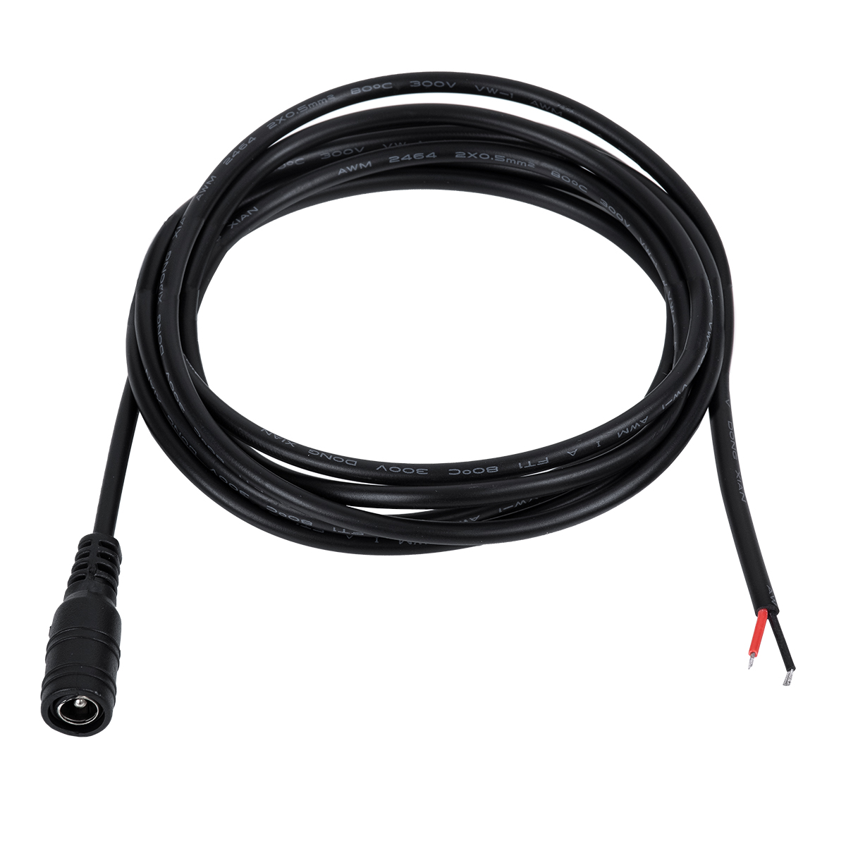 GLOBOSTAR® STRIPDC 70748 Ταχυσύνδεσμος DC Jack 5.5x2.1mm Θηλυκός IP20 - Μαύρο - Μ200 x Π2.1 x Υ2.1cm