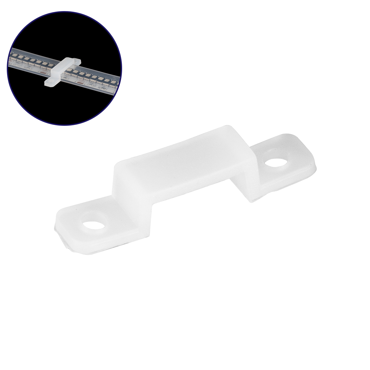 GLOBOSTAR® IPTUBE-A 70901 Βάση Στήριξης για Κανάλι Σιλικόνης Στεγανοποίησης Αδιάβροχο IP68 - Διάφανο - Μ2.7 x Π0.6 x Υ0.5cm
