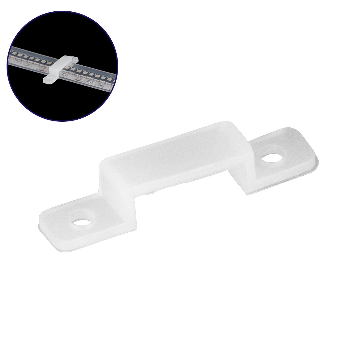 GLOBOSTAR® IPTUBE-B 70904 Βάση Στήριξης για Κανάλι Σιλικόνης Στεγανοποίησης Αδιάβροχο IP68 - Διάφανο - Μ3 x Π0.6 x Υ0.5cm