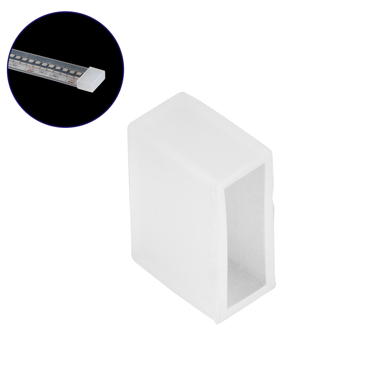 GLOBOSTAR® IPTUBE-B 70905 Τερματική Τάπα για Κανάλι Σιλικόνης Στεγανοποίησης Αδιάβροχο IP68 - Διάφανο - Μ1.4 x Π1 x Υ0.6cm
