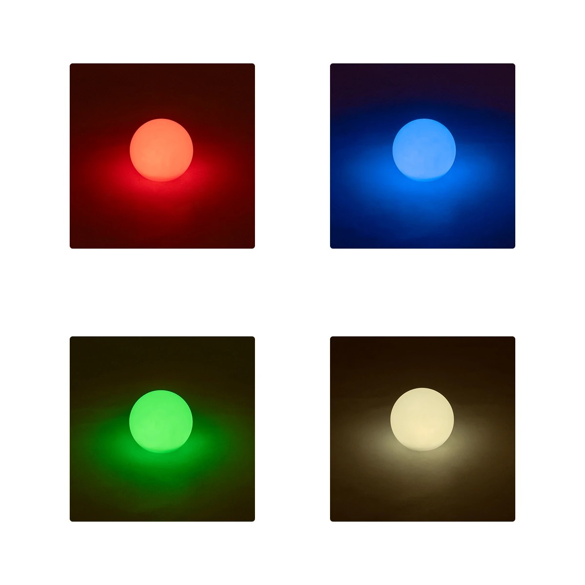 GLOBOSTAR® GARDENGLOW 71473 Μοντέρνο Φωτιστικό Κήπου Μπάλα με IR Ασύρματο Χειριστήριο LED 3W 240lm 360° DC 5V με USB-C με Επαναφορτιζόμενη Μπαταρία Li-ion 3.7V 2x18650 1400mAh Αδιάβροχο IP54 Πολύχρωμο RGBW Dimmable - Sanan SMD Chip - Γαλακτερό Λευκό - Μ15