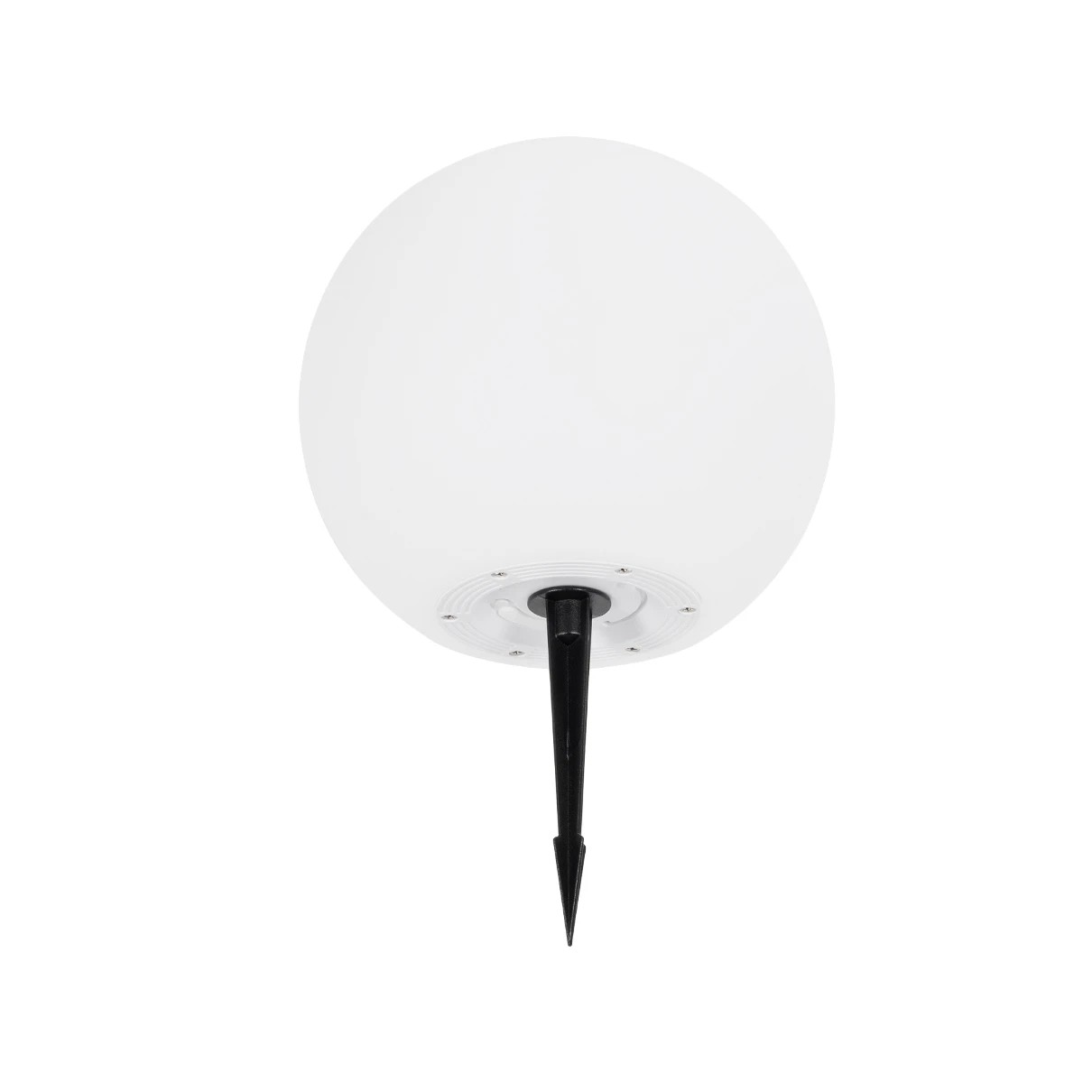 GLOBOSTAR® GARDENGLOW 71474 Μοντέρνο Φωτιστικό Κήπου Μπάλα με IR Ασύρματο Χειριστήριο LED 3W 240lm 360° DC 5V με USB-C με Ενσωματωμένο Φωτοβολταϊκό Panel 6V 1W & Επαναφορτιζόμενη Μπαταρία Li-ion 3.7V 2x18650 1400mAh Αδιάβροχο IP54 Πολύχρωμο RGBW Dimma