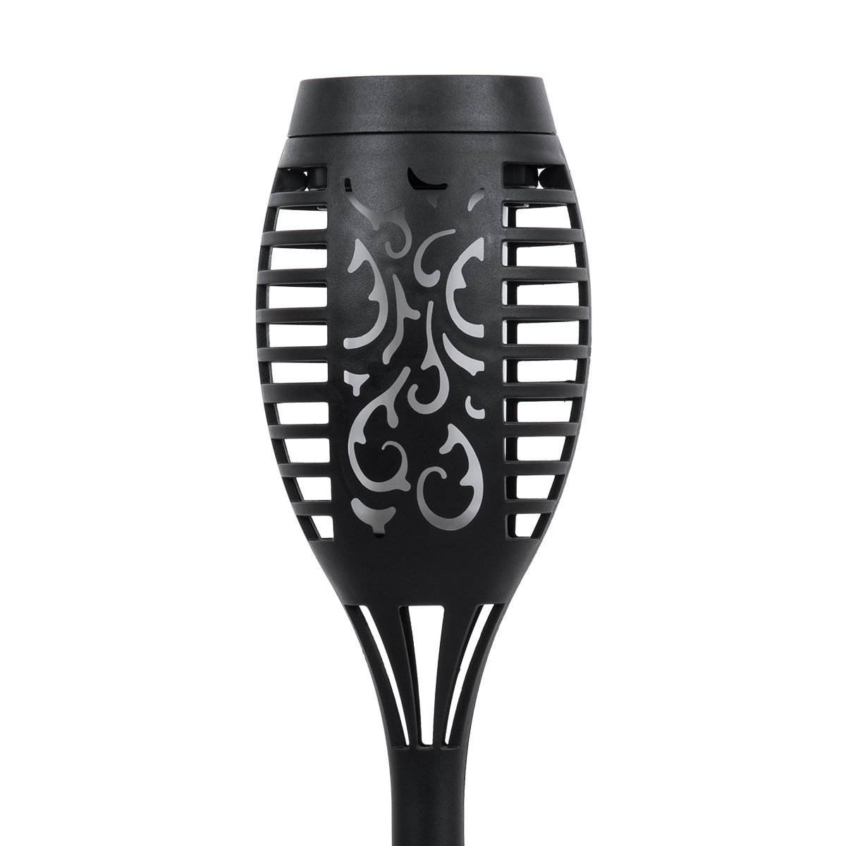 GLOBOSTAR® SOLARDECOR 71527 Διακοσμητικό Φωτιστικό Κήπου LED 3W 100lm 180° DC 5V με Φωτοβολταϊκό Panel 5V 0.2W & Επαναφορτιζόμενη Μπαταρία Li-ion 3.2V 600mAh Αδιάβροχο IP65 Πορτοκαλί με Εφέ Φλόγας - Μ7 x Π7 x Υ50cm - 2 Χρόνια Εγγύηση