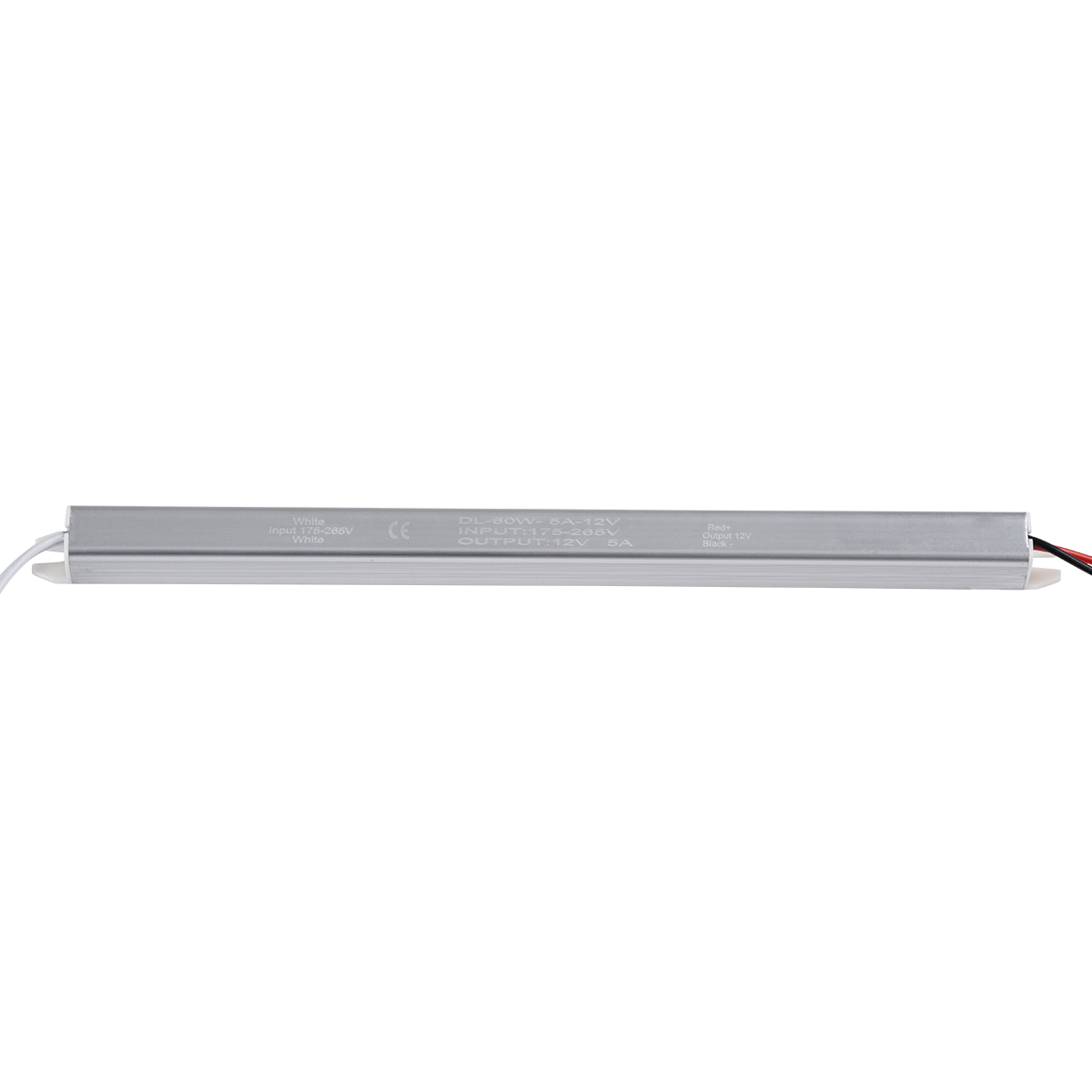 GLOBOSTAR® LUMISLIM 73024 Τροφοδοτικό/Μετασχηματιστής PELV 60W 5A DC 12V IP20 - AC 220-240V σε DC 12V - Μ31 x Π1.8 x Υ1.8cm - 3 Χρόνια Εγγύηση