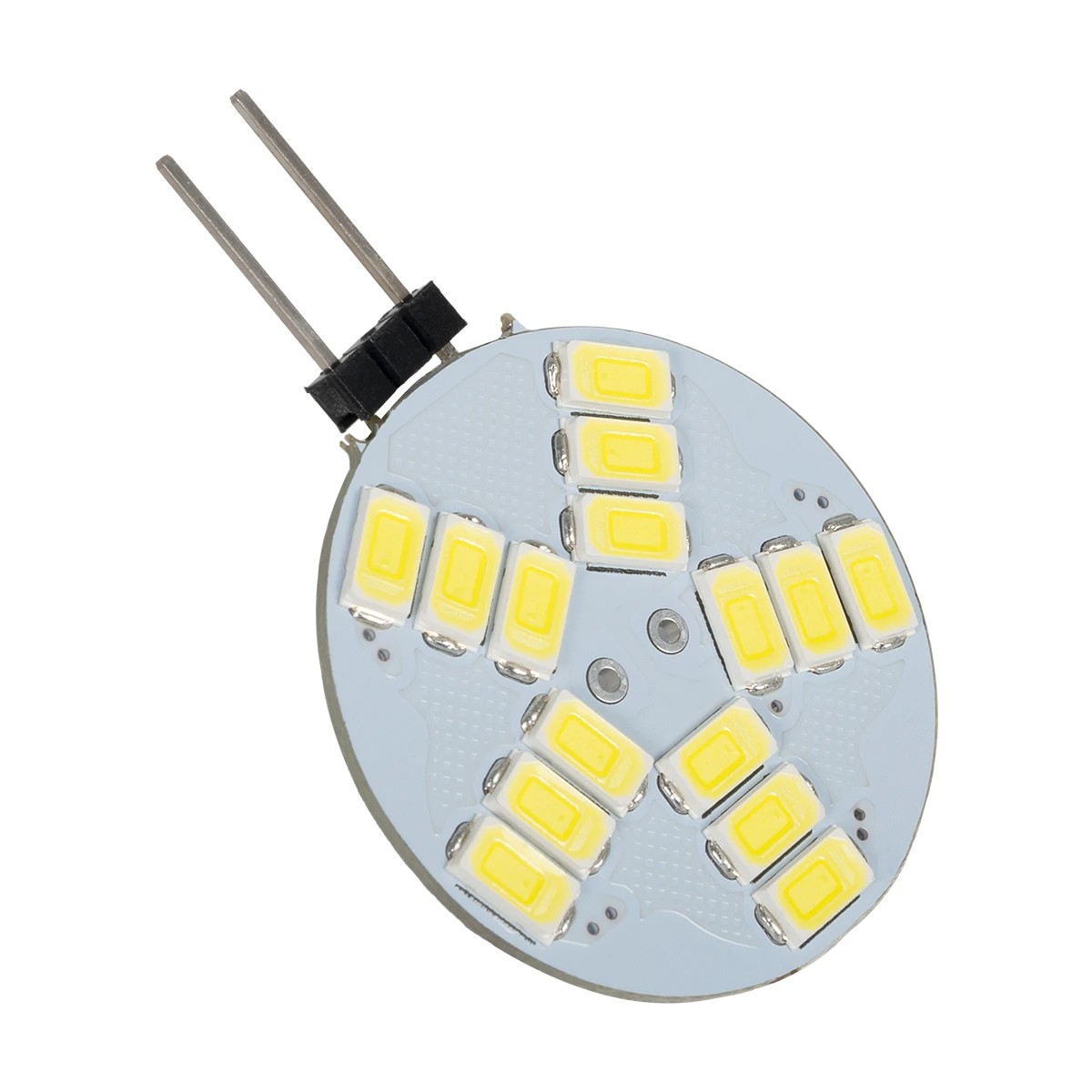 GLOBOSTAR® G4SIDE 76100 Λάμπα G4 LED 4.5W 450lm 120° DC 12-24V IP20 Ψυχρό Λευκό 6000K Dimmable - Sanan SMD Chip - Side Pin - Μ3 x Π3 x Υ0.5cm - 2 Χρόνια Εγγύηση