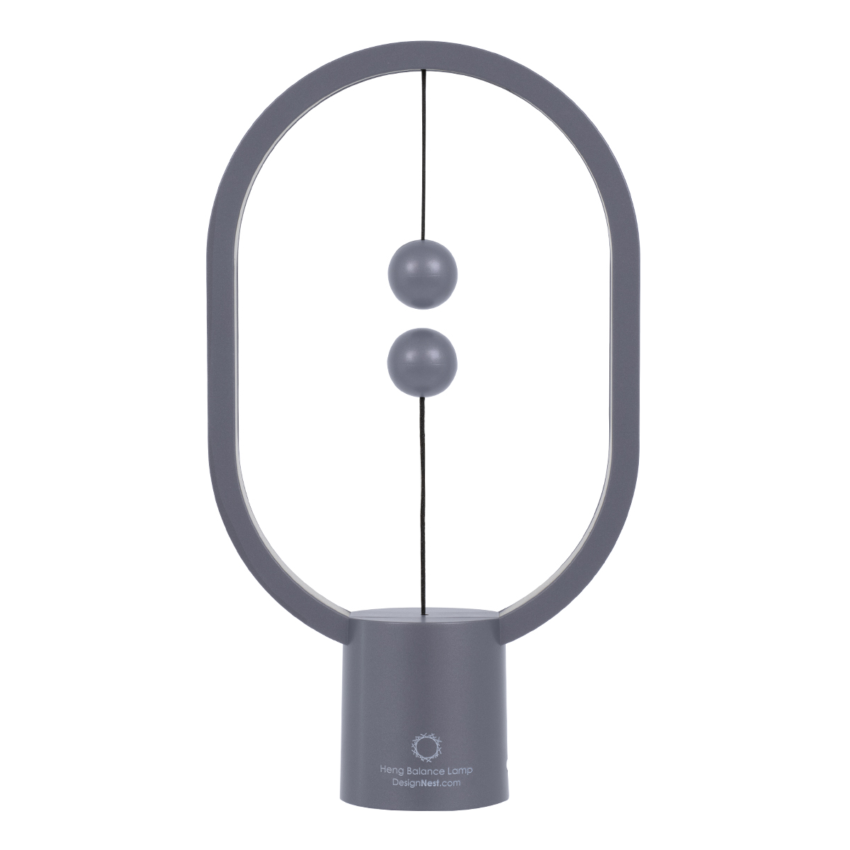 GloboStar® 76545 Επιτραπέζιο Φωτιστικό Πορτατίφ LED 15W 1500lm 360° DC 5V IP20 Θερμό Λευκό 2700K Γκρι & Λευκό Πλαστικό - Μ14 x Π5.5 x Υ24.8cm - 2 Xρόνια Εγγύηση