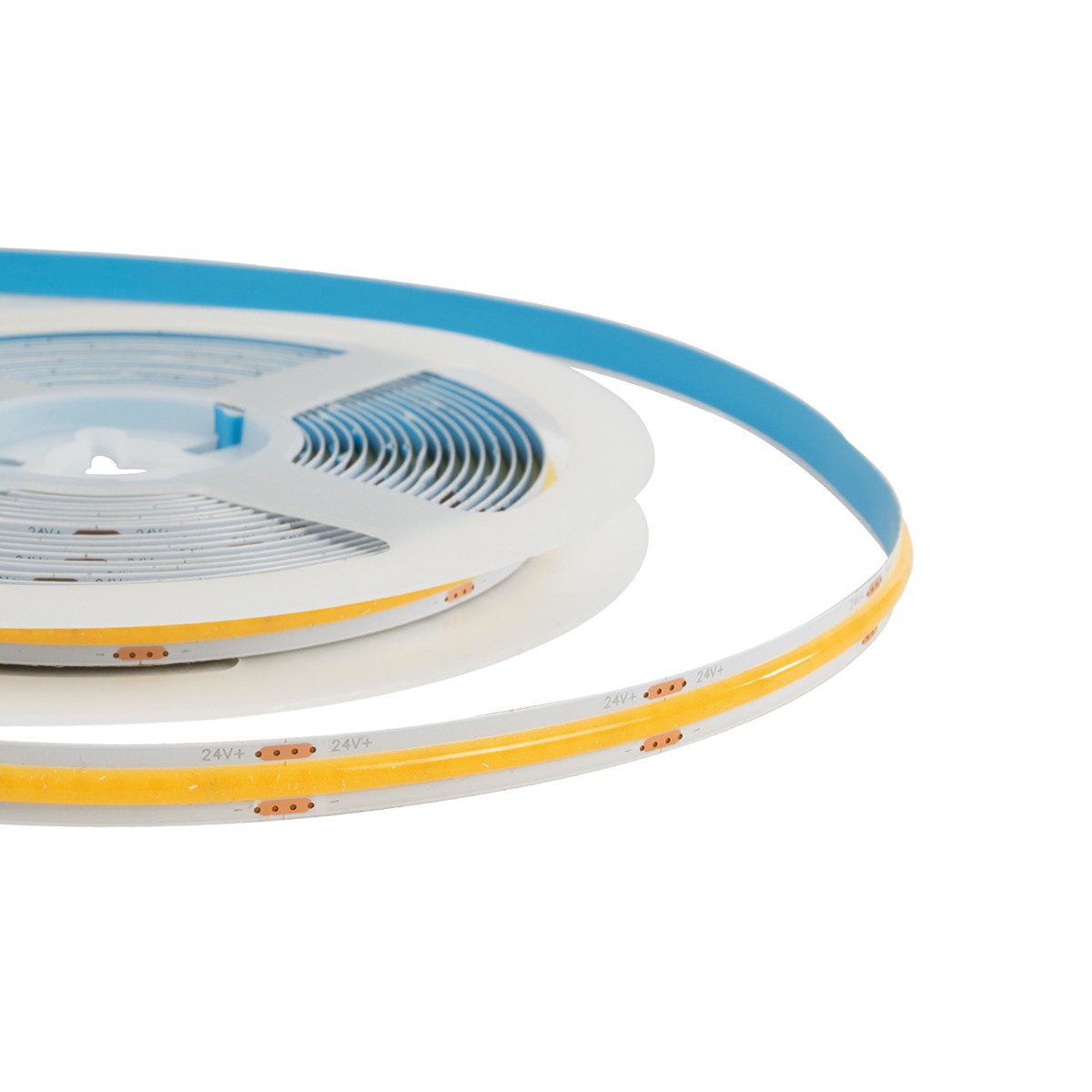 GLOBOSTAR® BEE 70360 Ταινία LED 8W/m 800lm/m 120° DC 24V IP20 320 x COB Chip/m Φυσικό Λευκό 4500K Dimmable - Sanan COB Chip - Μ500 x Π0.8 x Υ0.2cm - Ρολό 5 Μέτρων - 5 Χρόνια Εγγύηση