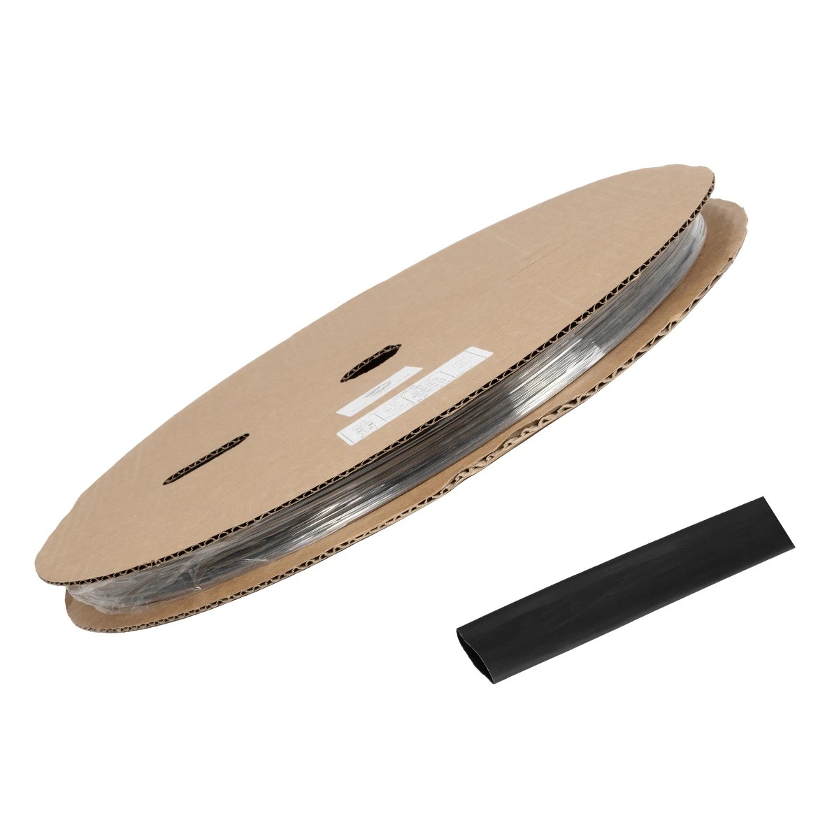 GLOBOSTAR® SHRINKTUBE 79818 Θερμοσυστελλόμενο Μακαρόνι Στεγανοποίησης για Neon Flex LED Αδιάβροχο IP65 - Μαύρο Ματ - Μ100 x Π1 x Υ1cm/Π0.5 x Υ0.5cm