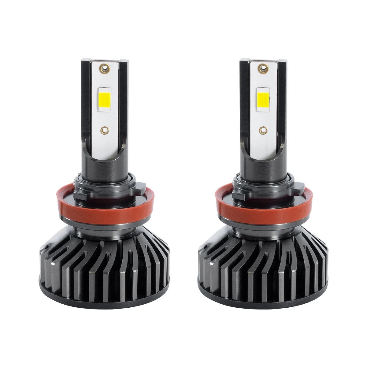 GLOBOSTAR® LEDKITF2 82027 Λάμπα H11 CANbus LED 30W/60W 3500lm/7000lm 360° DC 12-24V Αδιάβροχο IP65 Ψυχρό Λευκό 6000K - CREE COB Chip - Μ4 x Π4 x Υ6.6cm - Πακέτο 2 Τεμαχίων - 2 Χρόνια Εγγύηση