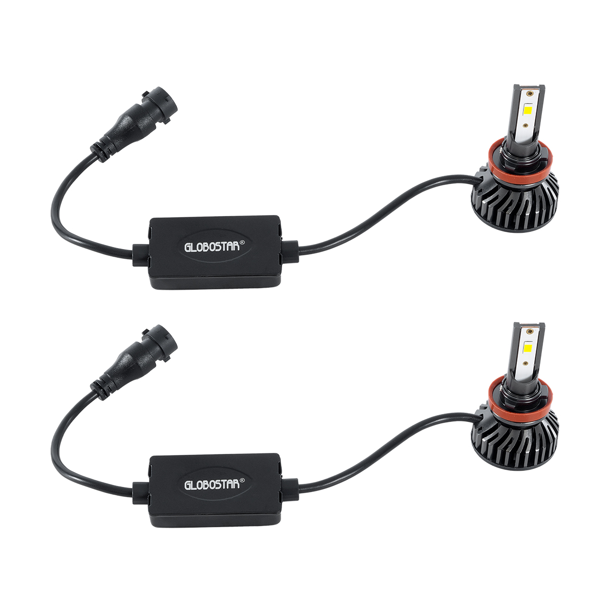 GLOBOSTAR® LEDKITF2 82027 Λάμπα H11 CANbus LED 30W/60W 3500lm/7000lm 360° DC 12-24V Αδιάβροχο IP65 Ψυχρό Λευκό 6000K - CREE COB Chip - Μ4 x Π4 x Υ6.6cm - Πακέτο 2 Τεμαχίων - 2 Χρόνια Εγγύηση