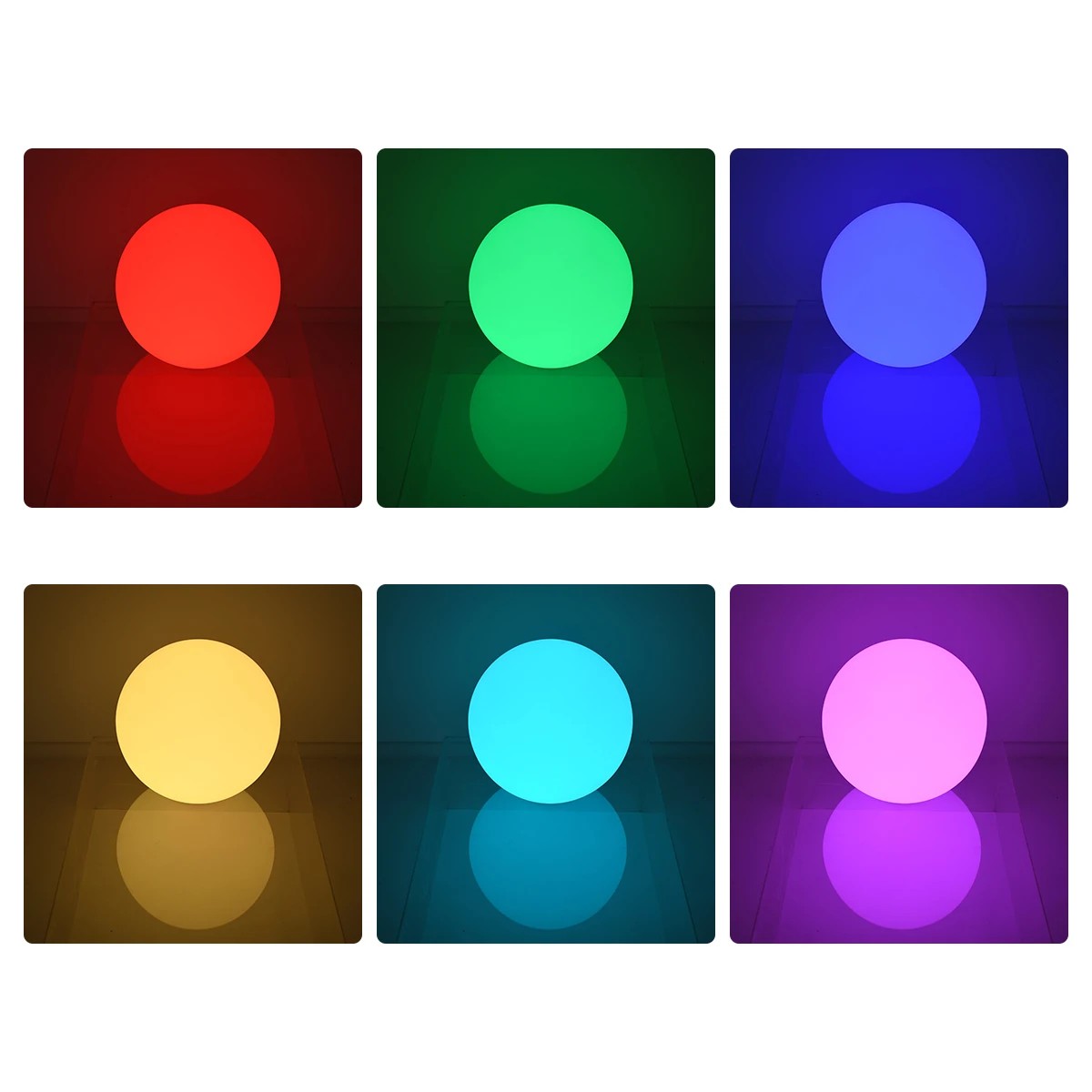 GLOBOSTAR® GARDENGLOW 85361 Μοντέρνο Φωτιστικό Κήπου Μπάλα με IR Ασύρματο Χειριστήριο LED 5W 250lm 360° DC 5V με USB-C με Επαναφορτιζόμενη Μπαταρία Li-ion 3.7V 2x18650 1400mAh Αδιάβροχο IP54 Πολύχρωμο RGBW Dimmable - Sanan SMD Chip - Γαλακτερό Λευκό - Μ15