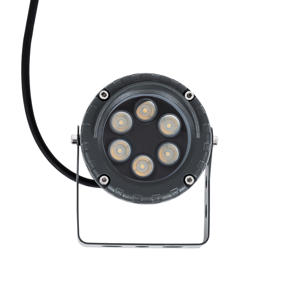 GLOBOSTAR® TREEVINA 90357 Φωτιστικό Σποτ με Αντιθαμβωτική Γρίλια για Φυτά - Δέντρα με Βάση Κήπου / Καρφωτό LED 6W 660lm 10° DC 24V Αδιάβροχο IP65 Θερμό Λευκό 2700K Dimmable - Bridgelux SMD Chip - Γκρι Ανθρακί - Μ13 x Π9.5 x Υ9.5cm - 3 Χρόνια Εγγύηση