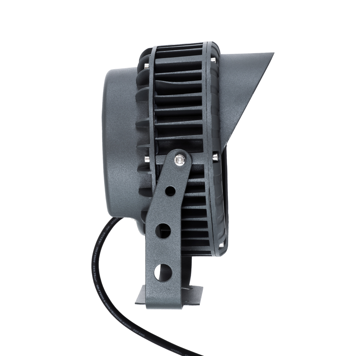 GLOBOSTAR® TREEVINA 90360 Φωτιστικό Σποτ με Αντιθαμβωτική Γρίλια για Φυτά - Δέντρα με Βάση Κήπου / Καρφωτό LED 24W 2640lm 10° DC 24V Αδιάβροχο IP65 Θερμό Λευκό 2700K Dimmable - Bridgelux SMD Chip - Γκρι Ανθρακί - Μ21.5 x Π18.3 x Υ14cm - 3 Χρόνια Εγγύηση