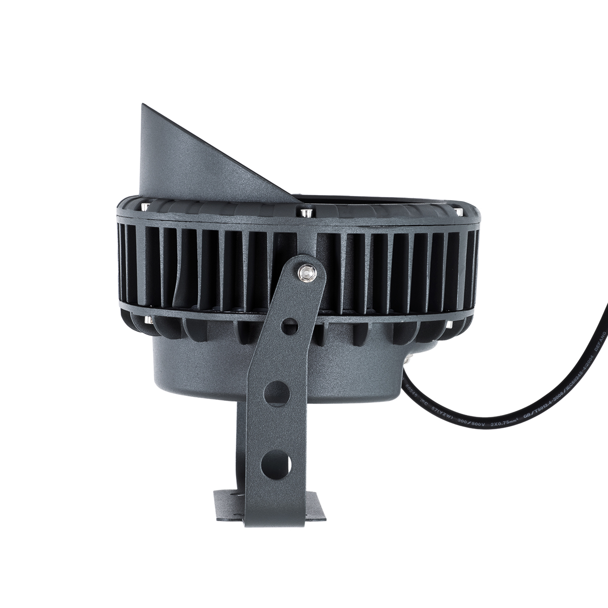 GLOBOSTAR® TREEVINA 90360 Φωτιστικό Σποτ με Αντιθαμβωτική Γρίλια για Φυτά - Δέντρα με Βάση Κήπου / Καρφωτό LED 24W 2640lm 10° DC 24V Αδιάβροχο IP65 Θερμό Λευκό 2700K Dimmable - Bridgelux SMD Chip - Γκρι Ανθρακί - Μ21.5 x Π18.3 x Υ14cm - 3 Χρόνια Εγγύηση