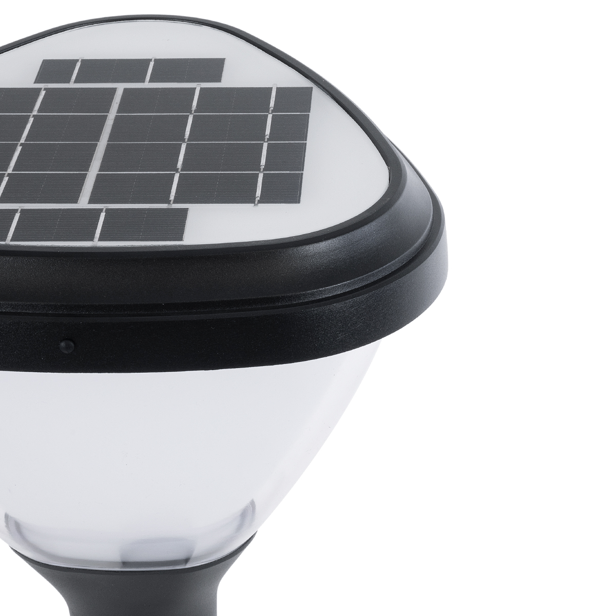 GLOBOSTAR® SOLARMIS 90521 Φωτιστικό Κολωνάκι Κήπου LED 10W 180lm 120° με Ενσωματωμένο Φωτοβολταϊκό Panel 6V 5W & Επαναφορτιζόμενη Μπαταρία Li-ion 3.2V 6000mAh με Αισθητήρα Ημέρας-Νύχτας Αδιάβροχο IP65 Ψυχρό Λευκό 6000K - Μαύρο - Μ26 x Π26 x Υ60cm - 2 