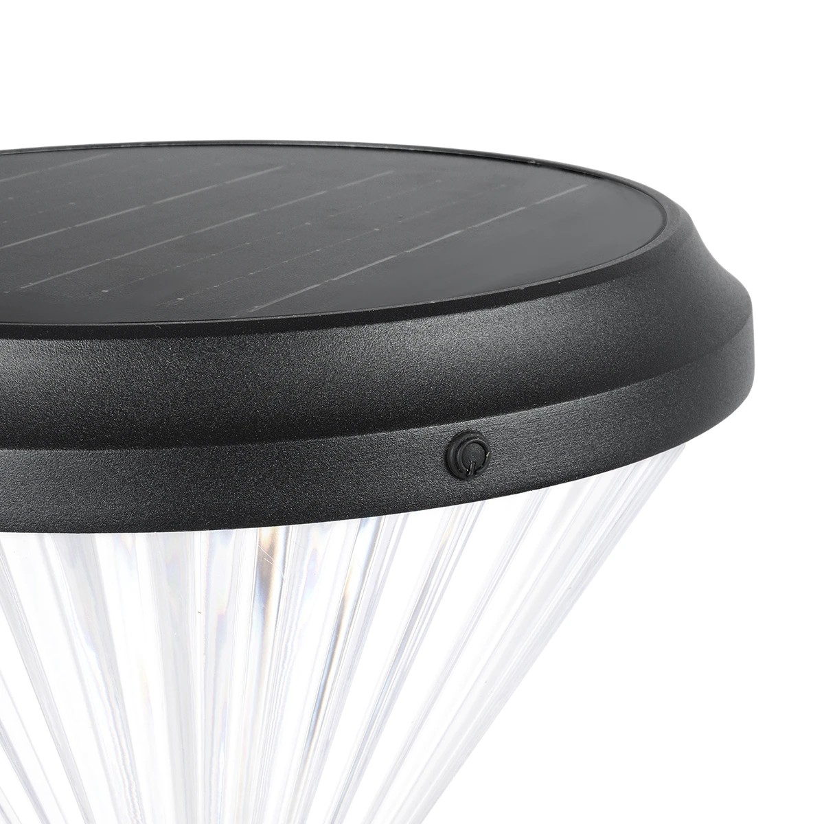GLOBOSTAR® VEGGIE 90522 Φωτιστικό Κολωνάκι Κήπου LED 10W 500lm 120° με Ενσωματωμένο Φωτοβολταϊκό Panel 6V 2W & Επαναφορτιζόμενη Μπαταρία Li-ion 3.2V 6000mAh με Αισθητήρα Ημέρας-Νύχτας Αδιάβροχο IP65 Ψυχρό Λευκό 6000K - Sanan SMD Chip - Μαύρο - Μ26 x Π