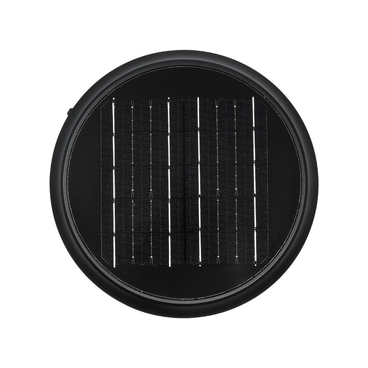 GLOBOSTAR® VEGGIE 90522 Φωτιστικό Κολωνάκι Κήπου LED 10W 500lm 120° με Ενσωματωμένο Φωτοβολταϊκό Panel 6V 2W & Επαναφορτιζόμενη Μπαταρία Li-ion 3.2V 6000mAh με Αισθητήρα Ημέρας-Νύχτας Αδιάβροχο IP65 Ψυχρό Λευκό 6000K - Sanan SMD Chip - Μαύρο - Μ26 x Π