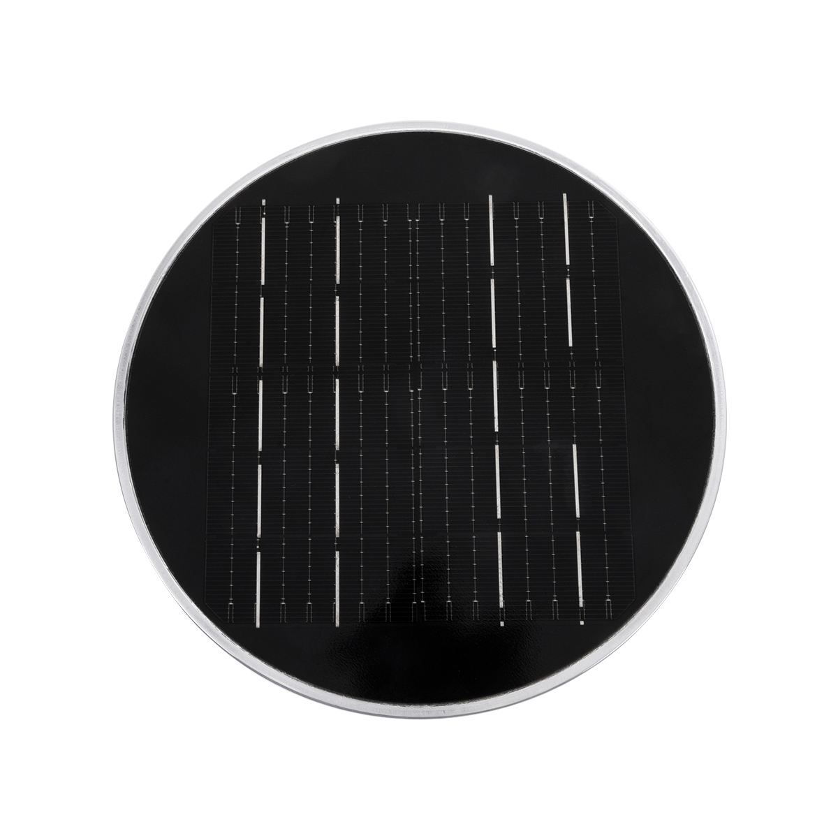 GLOBOSTAR® VEGGIE 90525 Φωτιστικό Κολωνάκι Κήπου LED 10W 500lm 120° με Ενσωματωμένο Φωτοβολταϊκό Panel 6V 2W & Επαναφορτιζόμενη Μπαταρία Li-ion 3.2V 1800mAh με Αισθητήρα Ημέρας-Νύχτας Αδιάβροχο IP65 Ψυχρό Λευκό 6000K - Sanan SMD Chip - Μαύρο- Μ23 x Π2