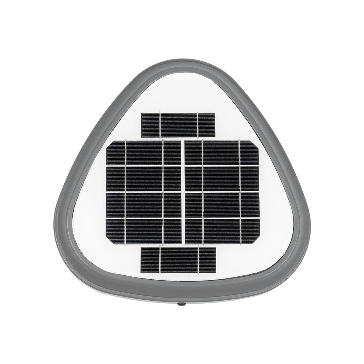 GLOBOSTAR® NATURE 90532 Φωτιστικό Κολωνάκι Κήπου LED 10W 500lm 120° DC 5V με Ενσωματωμένο Φωτοβολταϊκό Panel 6V 2W & Επαναφορτιζόμενη Μπαταρία Li-ion 3.2V 8000mAh με Αισθητήρα Ημέρας-Νύχτας Αδιάβροχο IP65 Ψυχρό Λευκό 6000K - Sanan SMD Chip - Γκρι Ανθρ