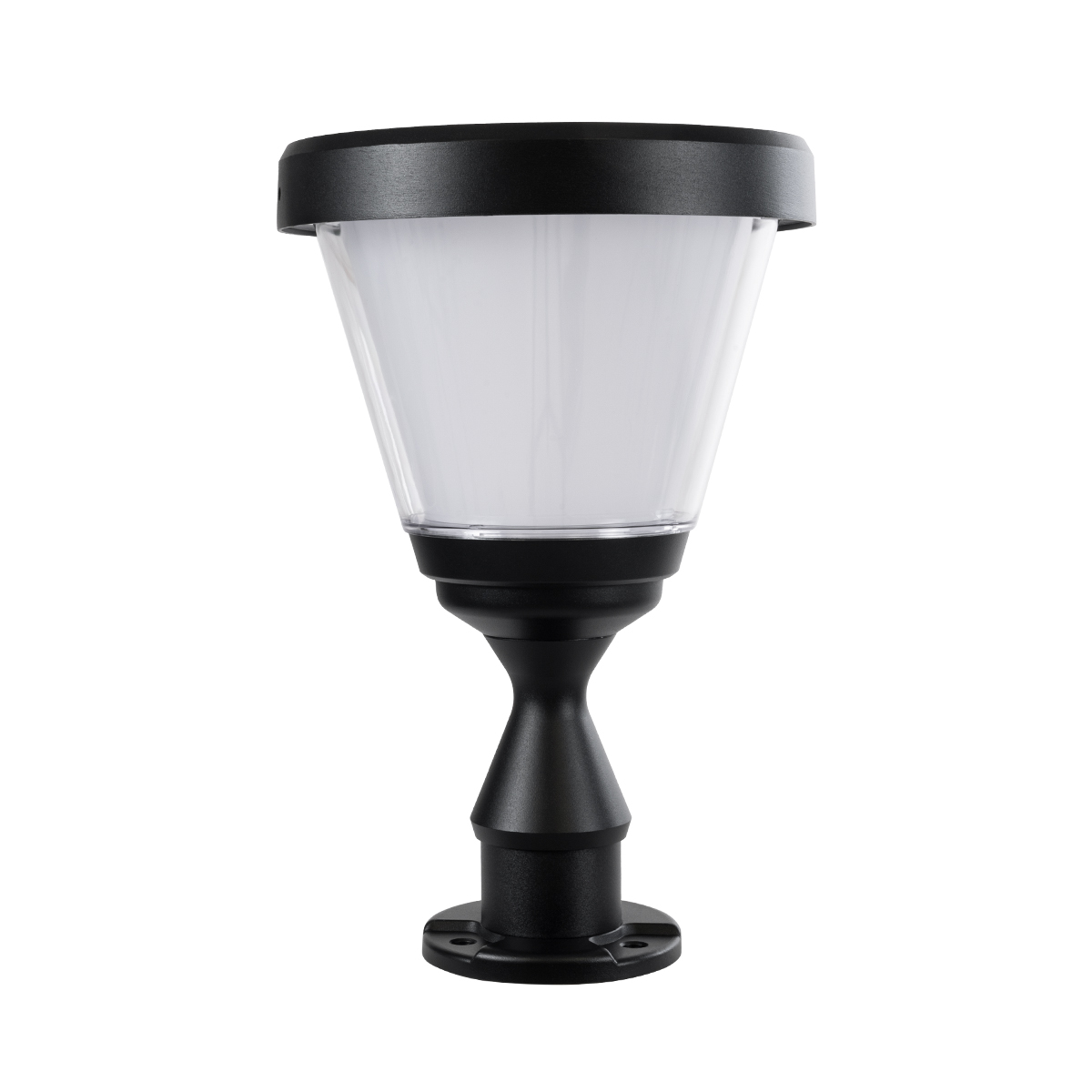 GLOBOSTAR® ARVENT 90534 Φωτιστικό Κολωνάκι Κήπου LED 10W 500lm 120° με Ενσωματωμένο Φωτοβολταϊκό Panel 6V 2W & Επαναφορτιζόμενη Μπαταρία Li-ion 3.2V 8000mAh με Αισθητήρα Ημέρας-Νύχτας Αδιάβροχο IP65 Ψυχρό Λευκό 6000K - Γκρι Ανθρακί - Μ24 x Π24 x Υ36cm