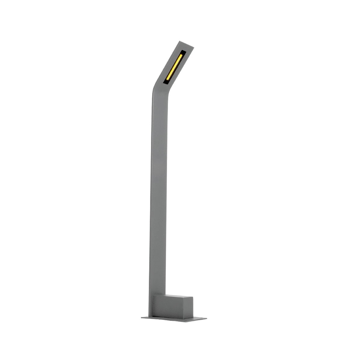 GLOBOSTAR® GREENERY 90544 Φωτιστικό Κολωνάκι Κήπου LED 15W 1500lm 120° AC 220-240V Αδιάβροχο IP65 - Θερμό Λευκό 2700K - Bridgelux COB Chip - Γκρι Ανθρακί Ματ - Μ8 x Π15 x Υ70cm - 3 Χρόνια Εγγύηση