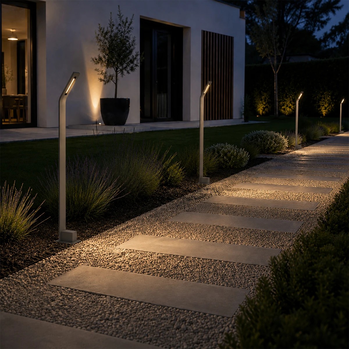 GLOBOSTAR® GREENERY 90544 Φωτιστικό Κολωνάκι Κήπου LED 15W 1500lm 120° AC 220-240V Αδιάβροχο IP65 - Θερμό Λευκό 2700K - Bridgelux COB Chip - Γκρι Ανθρακί Ματ - Μ8 x Π15 x Υ70cm - 3 Χρόνια Εγγύηση