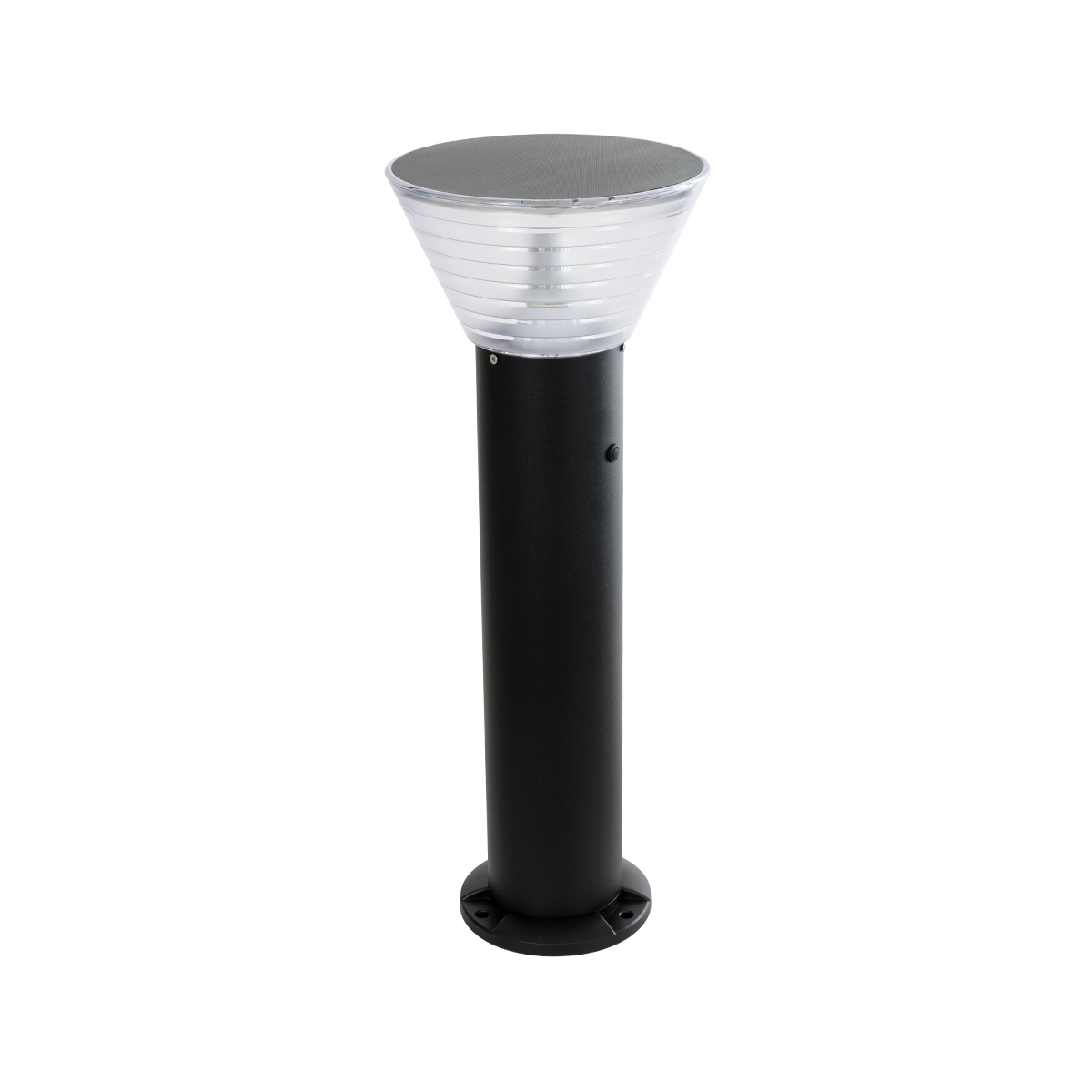 GLOBOSTAR® VEGGIE 90550 Φωτιστικό Κολωνάκι Κήπου με Ντουί 1 x E27 AC 220-240V Αδιάβροχο IP65 - Μαύρο - Μ23 x Π23 x Υ60cm