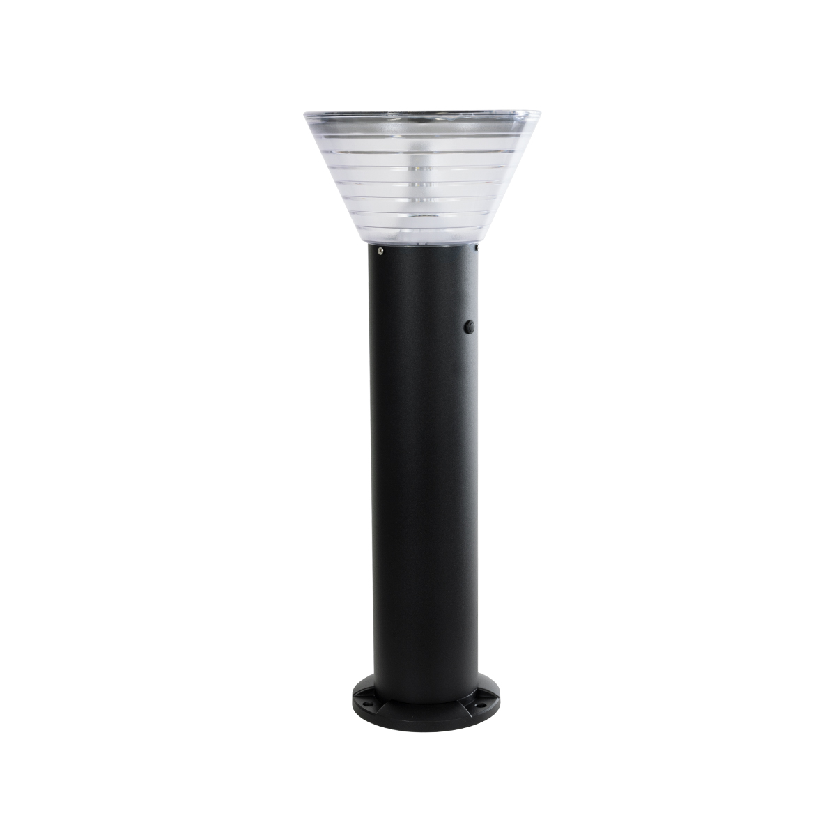 GLOBOSTAR® VEGGIE 90550 Φωτιστικό Κολωνάκι Κήπου με Ντουί 1 x E27 AC 220-240V Αδιάβροχο IP65 - Μαύρο - Μ23 x Π23 x Υ60cm