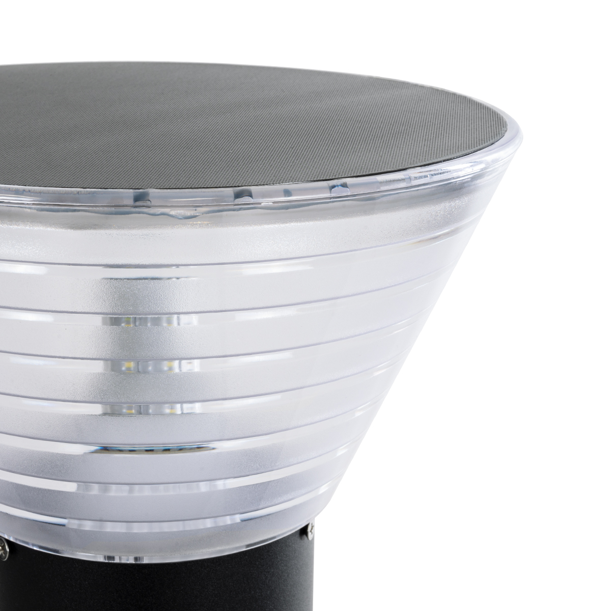 GLOBOSTAR® VEGGIE 90550 Φωτιστικό Κολωνάκι Κήπου με Ντουί 1 x E27 AC 220-240V Αδιάβροχο IP65 - Μαύρο - Μ23 x Π23 x Υ60cm
