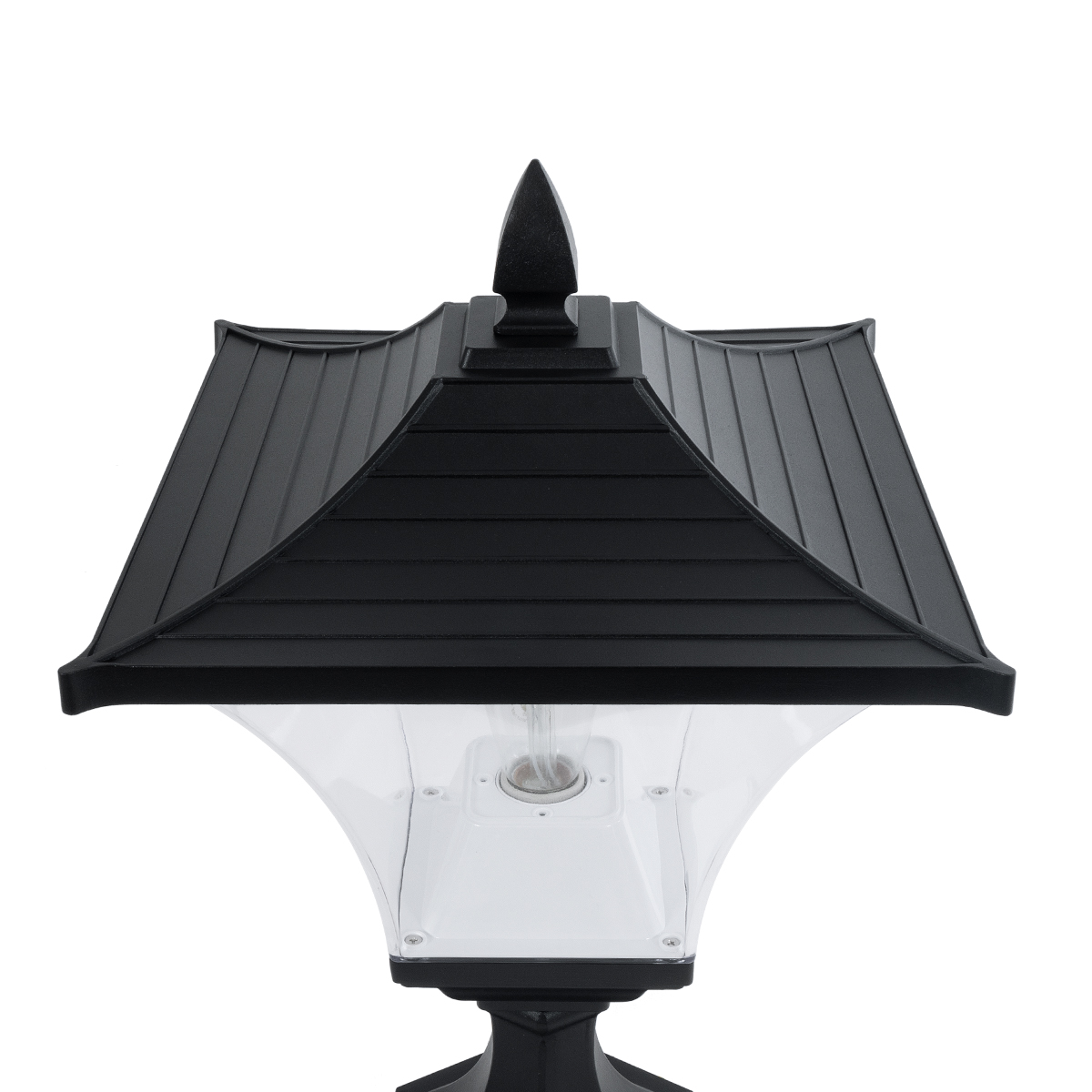 GLOBOSTAR® DIRAHIO 90552 Φωτιστικό Κολωνάκι Κήπου με Ντουί 1 x E27 AC 220-240V Αδιάβροχο IP65 - Μαύρο Ματ - Μ32 x Π32 x Υ52cm