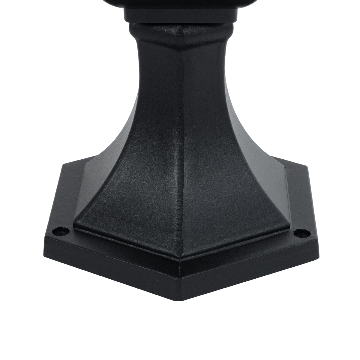 GLOBOSTAR® DIRAHIO 90552 Φωτιστικό Κολωνάκι Κήπου με Ντουί 1 x E27 AC 220-240V Αδιάβροχο IP65 - Μαύρο Ματ - Μ32 x Π32 x Υ52cm