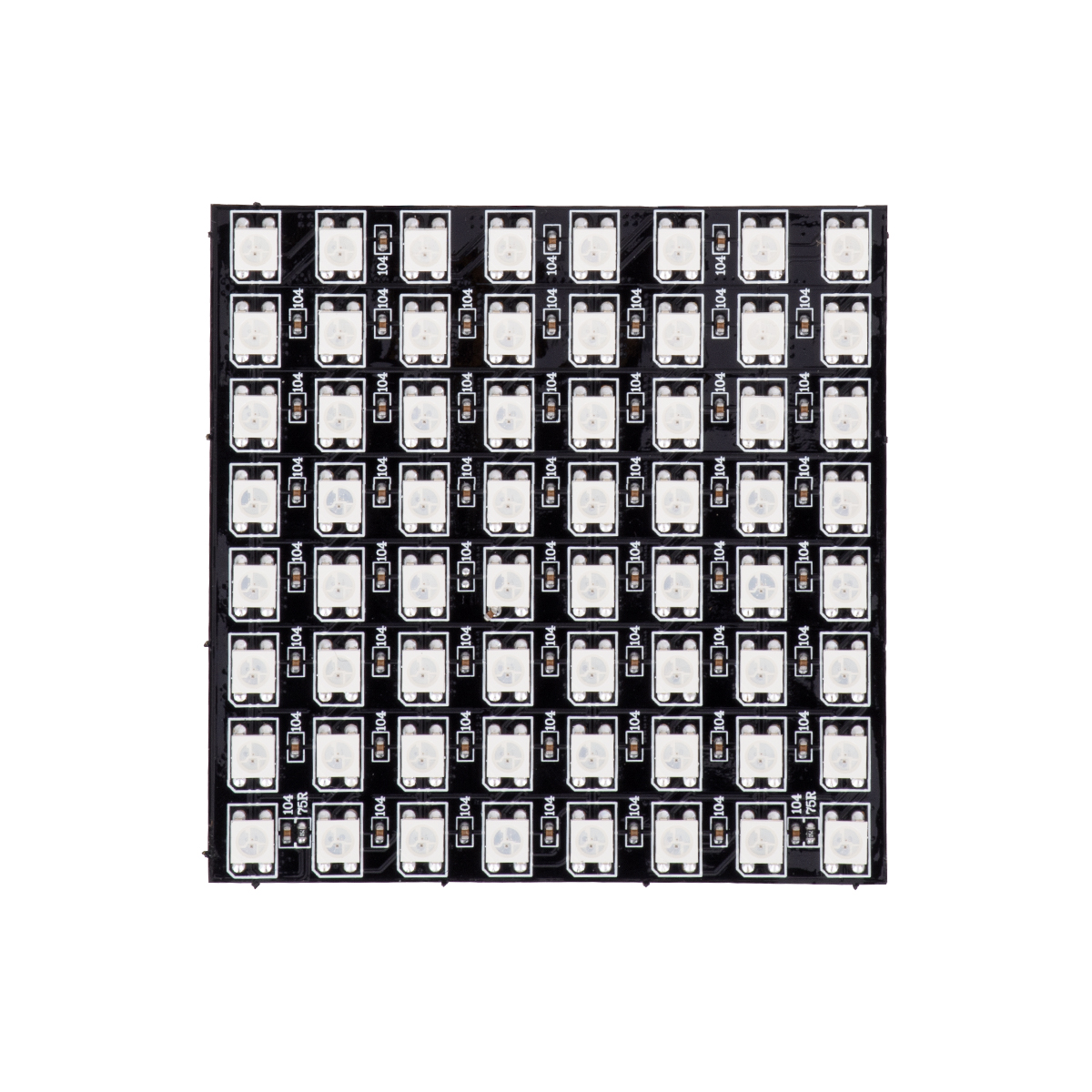 GLOBOSTAR® DIGIPLATE 90607 Ψηφιακή Pixel Addressable Πλακέτα LED 15.3W 918lm 120° DC 5V IP20 64 x SMD5050 Chip 64 x Pixel Πολύχρωμο RGB Dimmable SPI/TTL Protocol IC WS2812/SK6812 - Sanan SMD Chip - Μ8 x Π8 x Υ0.2cm - 5 Χρόνια Εγγύηση
