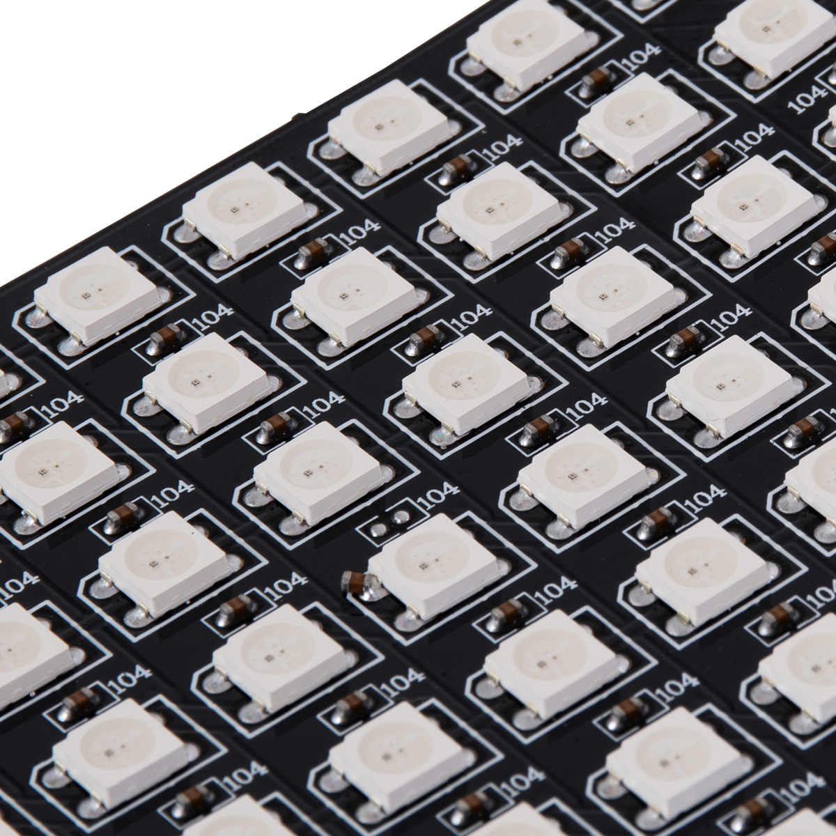 GLOBOSTAR® DIGIPLATE 90607 Ψηφιακή Pixel Addressable Πλακέτα LED 15.3W 918lm 120° DC 5V IP20 64 x SMD5050 Chip 64 x Pixel Πολύχρωμο RGB Dimmable SPI/TTL Protocol IC WS2812/SK6812 - Sanan SMD Chip - Μ8 x Π8 x Υ0.2cm - 5 Χρόνια Εγγύηση