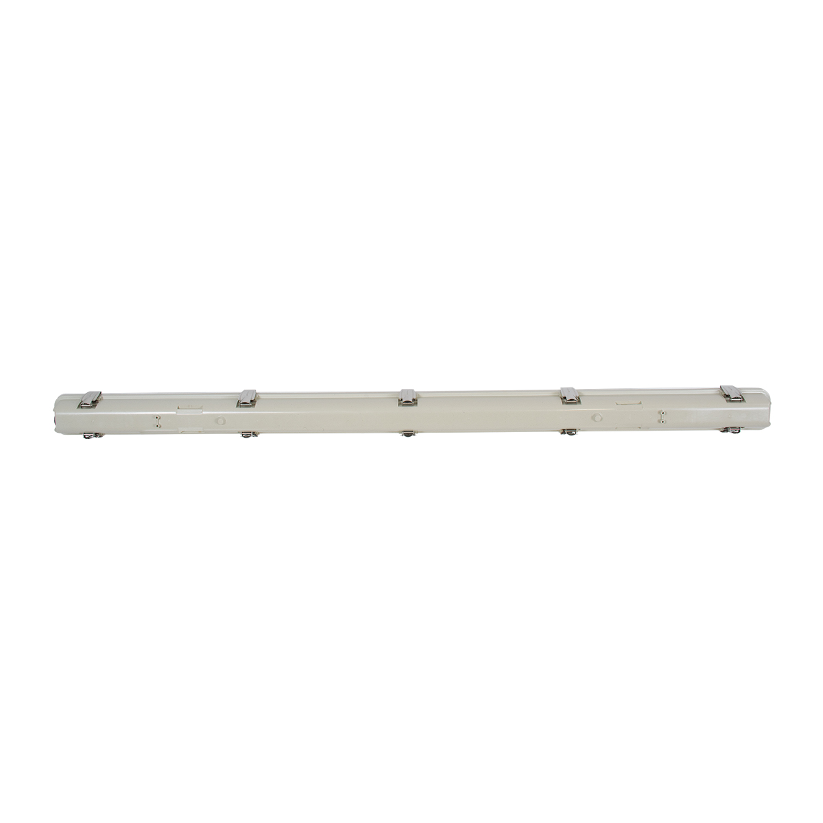 GLOBOSTAR® VIGAS 90612 Γραμμικό Βιομηχανικό Φωτιστικό Σκαφάκι Tri-Proof με Μεταλλικά Clips για 1 x Λάμπα T8 G13 120cm Τύπου Φθορίου LED Τροφοδοσίας Ενός Άκρου 120° AC 220-240V Αδιάβροχο IP65 - Γκρι με Διάφανο Κάλυμμα Πλαστικό PC - Μ126 x Π8 x Υ8.5cm