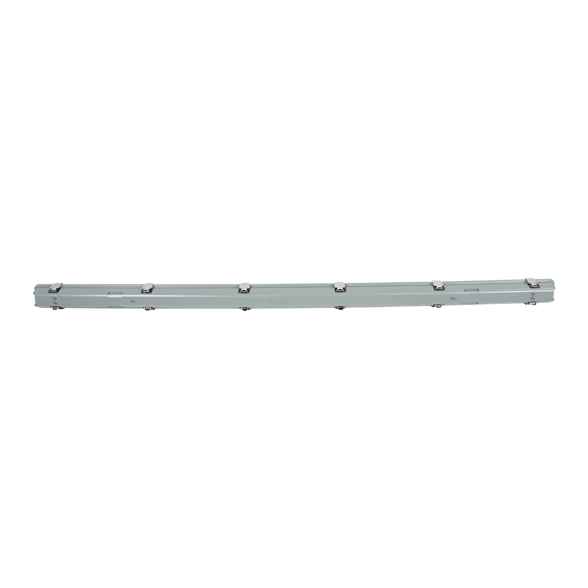 GLOBOSTAR® VIGAS 90614 Γραμμικό Βιομηχανικό Φωτιστικό Σκαφάκι Tri-Proof με Μεταλλικά Clips για 1 x Λάμπες T8 G13 150cm Τύπου Φθορίου LED Τροφοδοσίας Ενός Άκρου 120° AC 220-240V Αδιάβροχο IP65 - Γκρι με Διάφανο Κάλυμμα Πλαστικό PC - Μ156 x Π8 x Υ9cm
