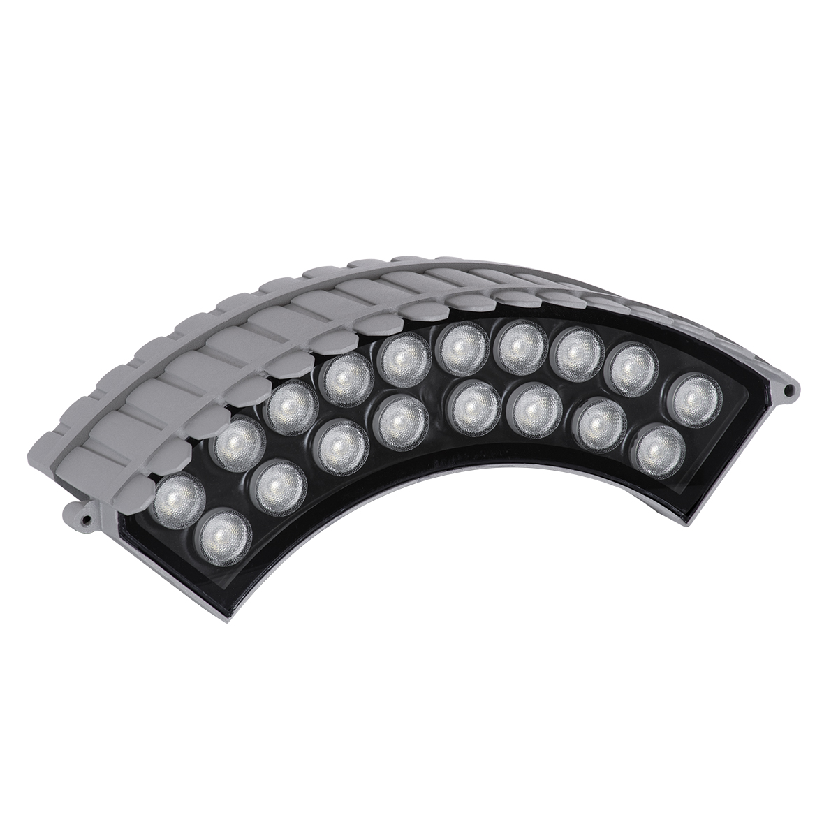 GLOBOSTAR® TREEJINA 90692 Κυρτή Μπάρα Φωτισμού Wall Washer για Φυτά - Δέντρα LED 18W 1530lm 10° DC 24V Αδιάβροχο IP67 Πολύχρωμο RGBW Dimmable DMX512 - Bridgelux SMD Chip - Γκρι - Μ29 x Π11 x Υ10.5cm - 3 Χρόνια Εγγύηση