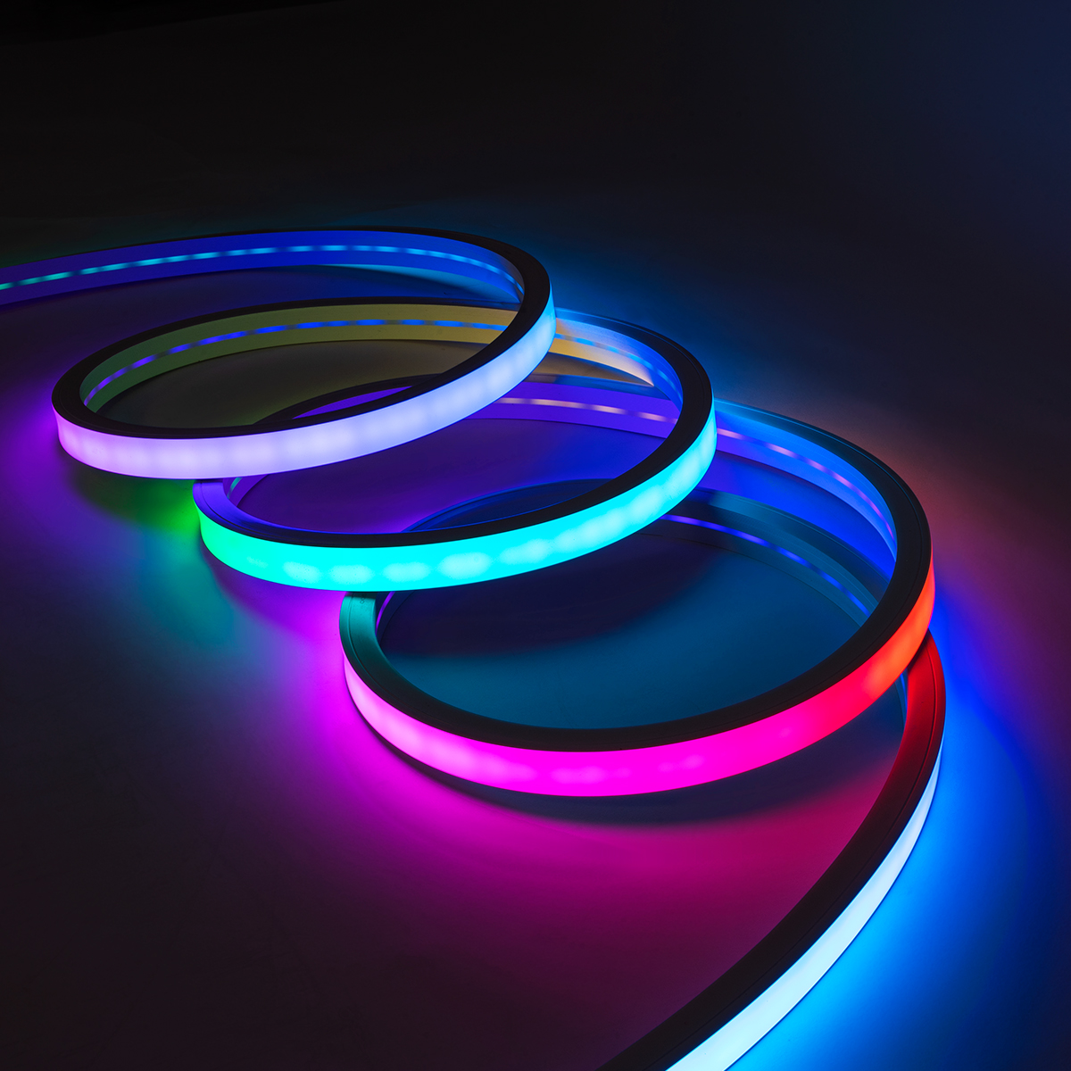 GLOBOSTAR® NEONIO-B 90754 Ψηφιακή Pixel Addressable Ταινία Neon Flex LED 14.4W/m 864lm/m 90° DC 12V Αδιάβροχο IP65 60 x SMD5050 Chip/m 20 x Pixel/m Πολύχρωμο RGB Dimmable SPI/TTL Protocol IC SM16703P/WS2811/WS2812 - Sanan SMD Chip - Μ1000 x Π3 x Υ2cm - Ρο