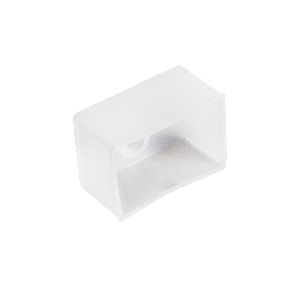 GLOBOSTAR® NEONIO-B 90772 Τάπα Σύνδεσης Τροφοδοσίας για Neon Flex LED Αδιάβροχο IP65 - Διάφανο - Μ2.3 x Π3.2 x Υ2.3cm