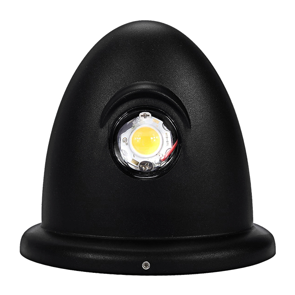 GLOBOSTAR® THIRD 93068 Μοντέρνο Φωτιστικό Τοίχου - Απλίκα LED 10W 1400lm 30° AC 220-240V Αδιάβροχο IP65 Θερμό Λευκό 2700K - Bridgelux COB Chip & TÜV SÜD Driver - Μαύρο Ματ - Μ15.1 x Π9.3 x Υ14.5cm - 5 Χρόνια Εγγύηση