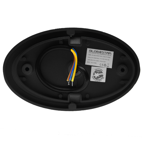 GLOBOSTAR® THIRD 93068 Μοντέρνο Φωτιστικό Τοίχου - Απλίκα LED 10W 1400lm 30° AC 220-240V Αδιάβροχο IP65 Θερμό Λευκό 2700K - Bridgelux COB Chip & TÜV SÜD Driver - Μαύρο Ματ - Μ15.1 x Π9.3 x Υ14.5cm - 5 Χρόνια Εγγύηση