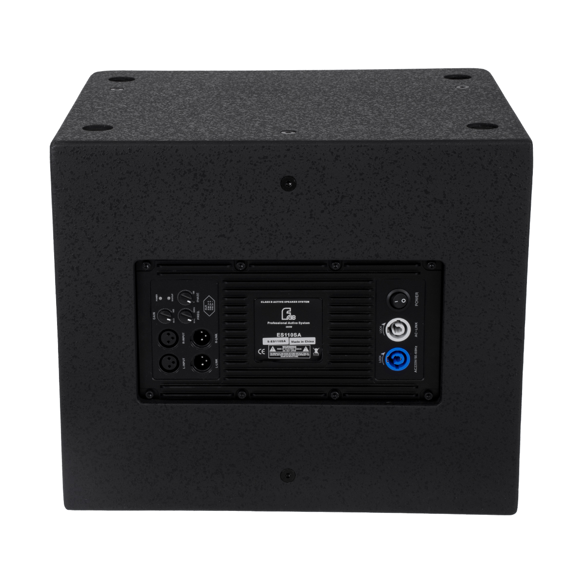 GloboStar® FDB ES110SA 98006 Facilities Speaker - Ενεργό Αυτοενισχυόμενο Ηχείο Subwoofer Εγκαταστάσεων Επιδαπέδιο με Ψηφιακό Ενισχυτή BA1.3 AC 220V/50-60Hz - 300W RMS (600W Peak) - 1 x 10" Inches LF - IP20 - Μαύρο - Μ44.5 x Π36.5 x Υ37.5cm