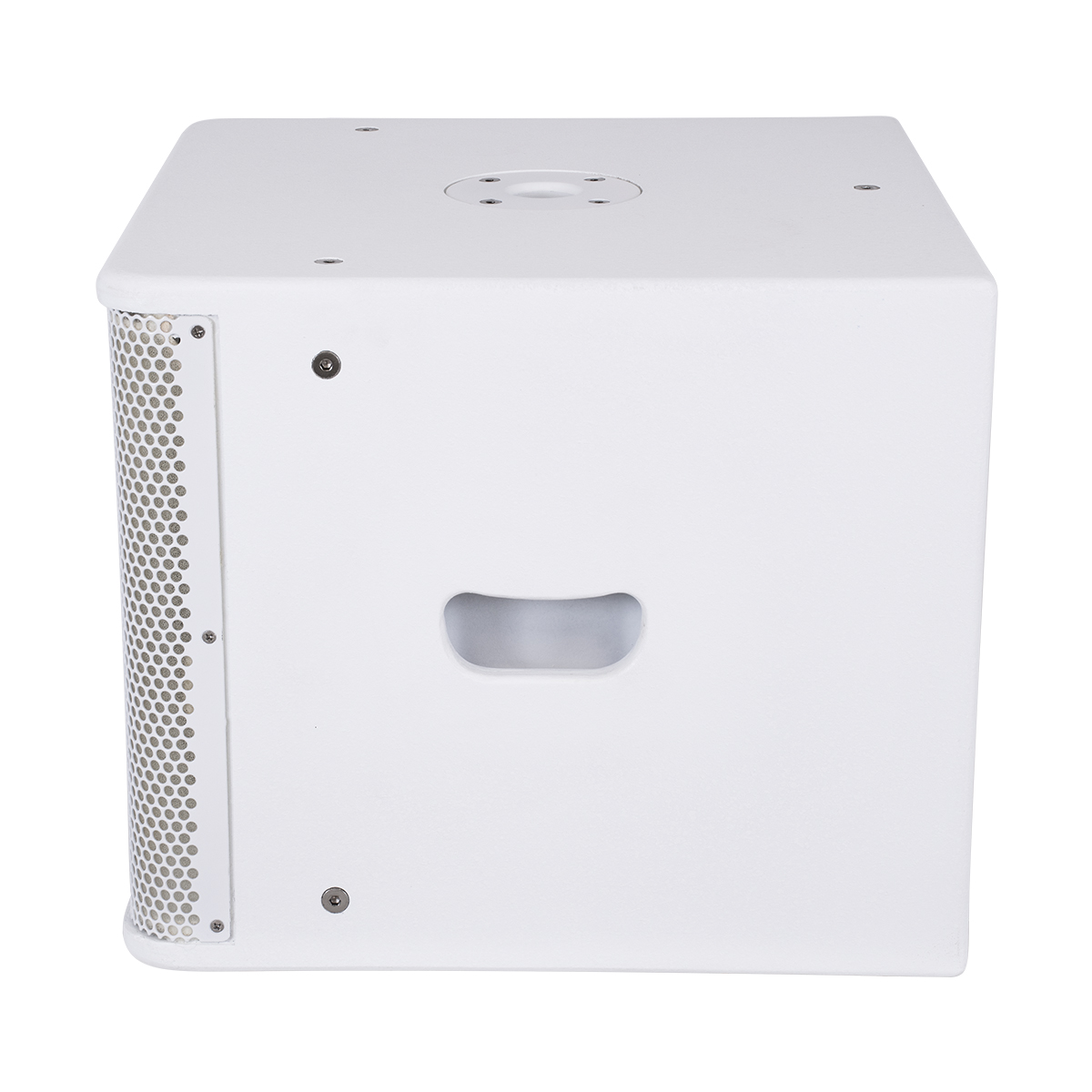 GloboStar® FDB ES112SA 98007 Facilities Speaker - Ενεργό Αυτοενισχυόμενο Ηχείο Subwoofer Εγκαταστάσεων Επιδαπέδιο με Ψηφιακό Ενισχυτή BA1.6 AC 220V/50-60Hz - 600W RMS (1400W Peak) - 1 x 12" Inches LF - IP20 - Λευκό - Μ44.5 x Π44.5 x Υ37.5cm