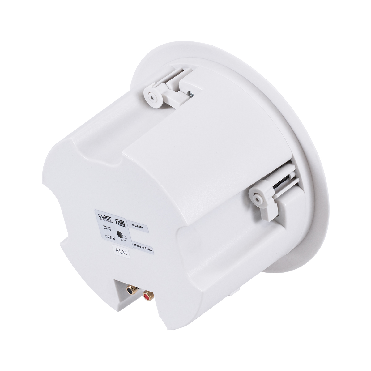 GLOBOSTAR® FDB C600T 98012 Χωνευτό Παθητικό Ηχείο Εγκαταστάσεων με Μετασχηματιστή 100V & 8Ω - 40W RMS (80W Peak) - 1 x 6" Inches LF & 1 x 1" Inches HF - IP20 - Λευκό - Μ23.9 x Π23.9 x Υ15.3cm / Q20.5 x 13.9cm - 2 Χρόνια Εγγύηση