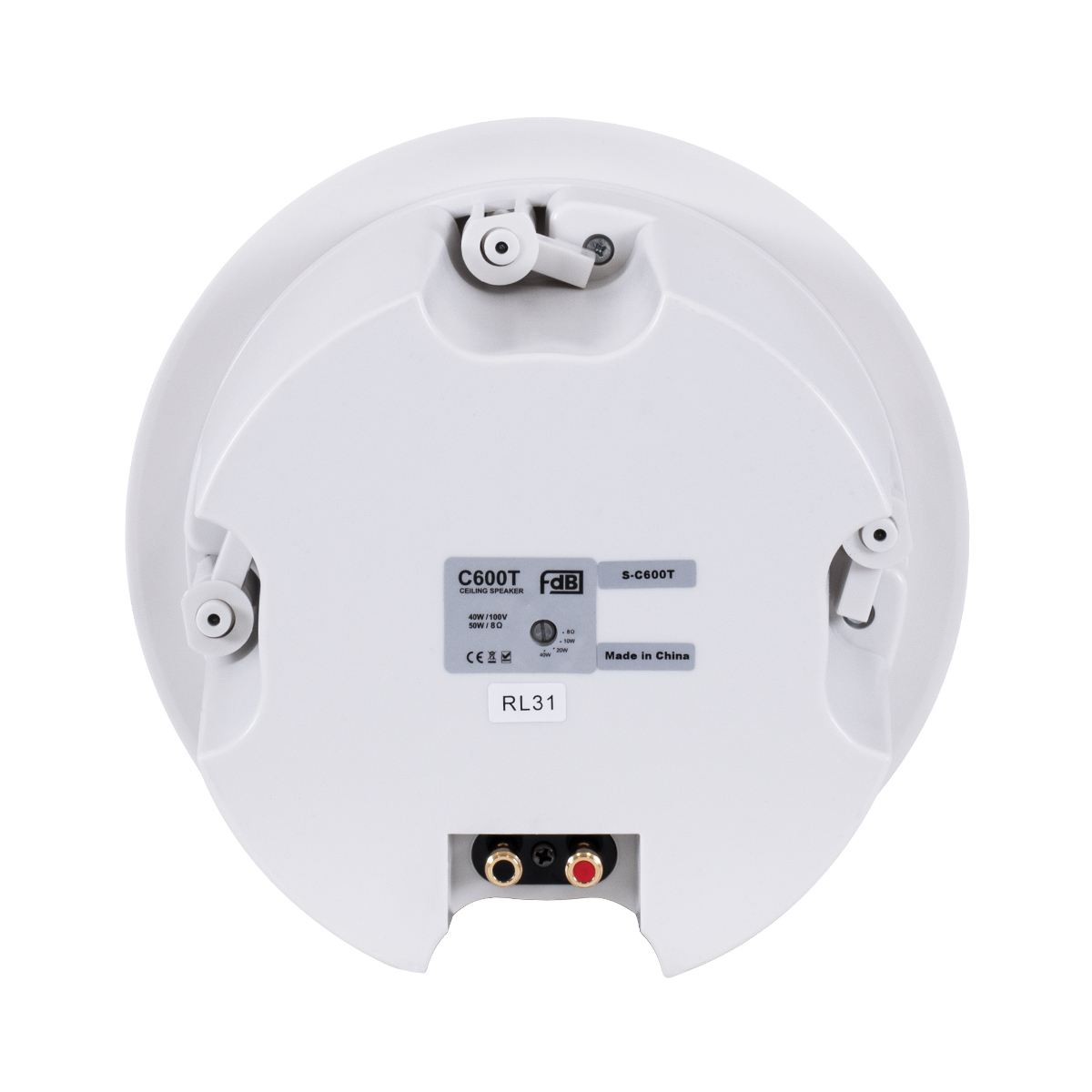 GLOBOSTAR® FDB C600T 98012 Χωνευτό Παθητικό Ηχείο Εγκαταστάσεων με Μετασχηματιστή 100V & 8Ω - 40W RMS (80W Peak) - 1 x 6" Inches LF & 1 x 1" Inches HF - IP20 - Λευκό - Μ23.9 x Π23.9 x Υ15.3cm / Q20.5 x 13.9cm - 2 Χρόνια Εγγύηση